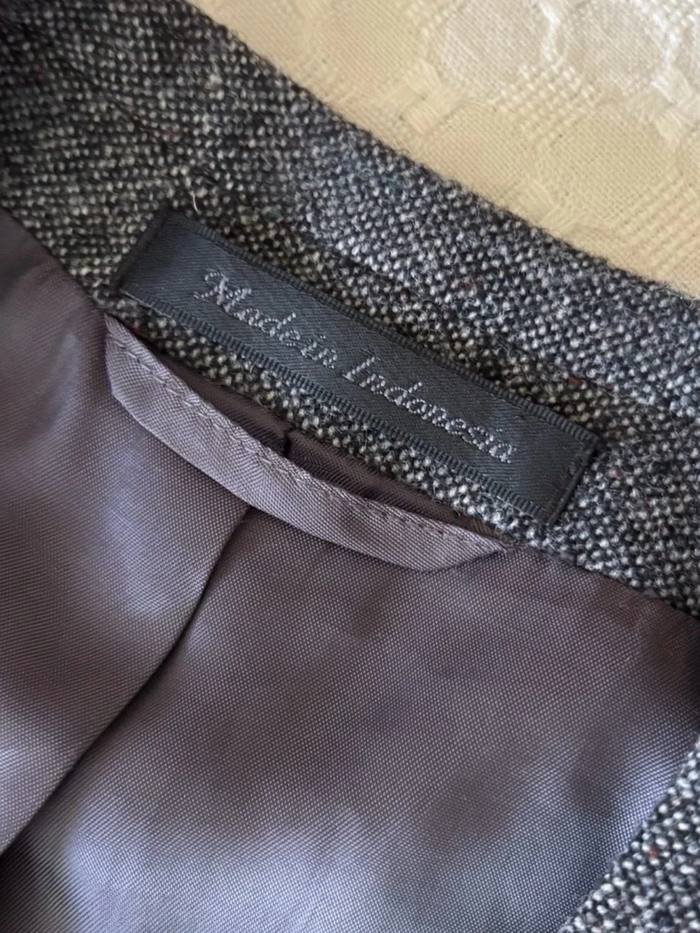 Lauren Ralph Lauren Charcoal Gray Sport Coat with Brown Elbow Patches